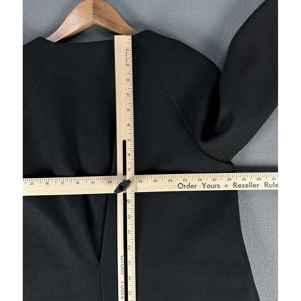 Tuckernuck Dress Womens Small Black Blair Bow Coat Pleated A Line Minimalist - Picture 6 of 8